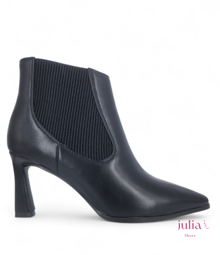 POINTED TOE BOOTS WITH FLARE HEEL <br> <span class='text-color-warm'>sold-out </span>