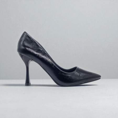 LEATHER BLACK HEEL