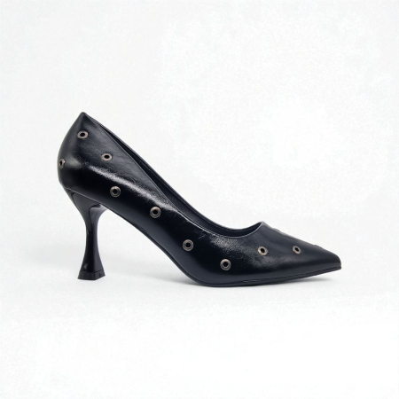 LEATHER BLACK HEEL