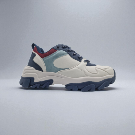 MULTICOLOR CHUNKY LEATHER SNEAKERS