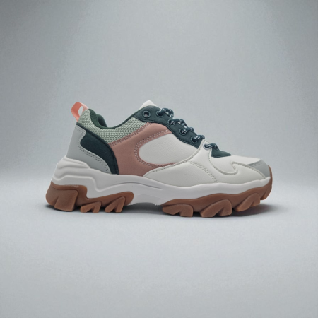 MULTICOLOR CHUNKY LEATHER SNEAKERS