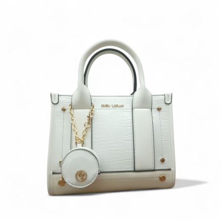 LEATHER HANDBAG WITH SMALL PURSE