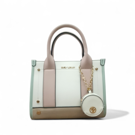 LEATHER HANDBAG WITH SMALL PURSE
