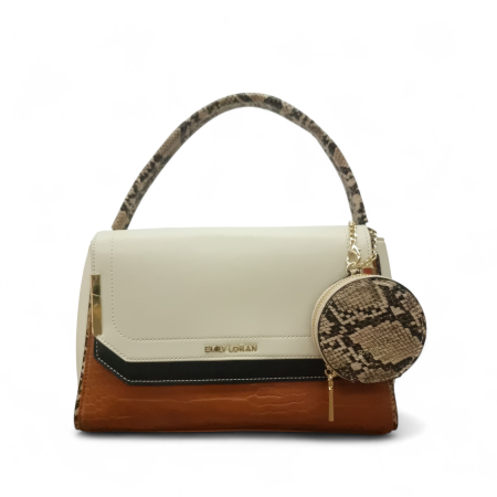 LEATHER HANDBAG WITH SMALL PURSE
