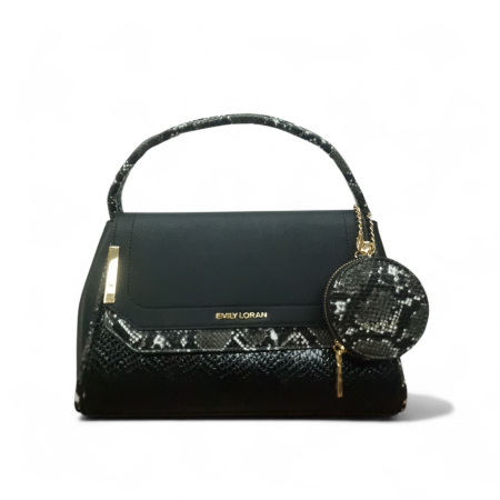 LEATHER HANDBAG WITH SMALL PURSE