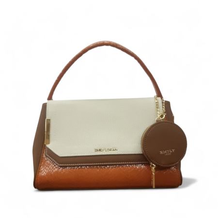 LEATHER HANDBAG WITH SMALL PURSE