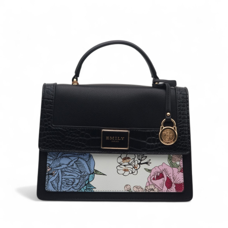 FLORAL TOP HANDLE SATCHEL