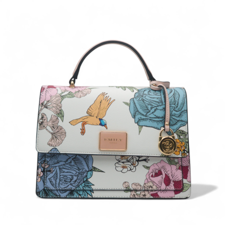 FLORAL TOP HANDLE SATCHEL