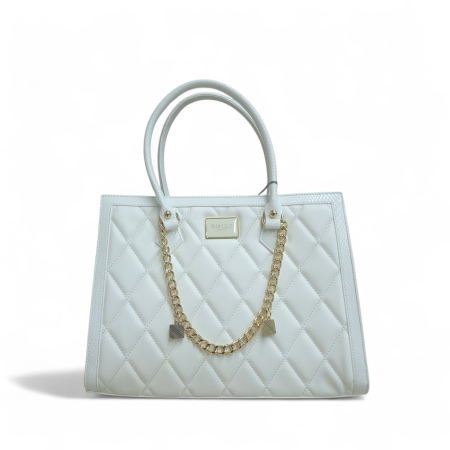 Textured Oversized Structured Satchel with Quilted
