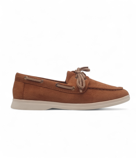 SUEDE LOAFER WITH LACE