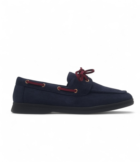 SUEDE LOAFER WITH LACE