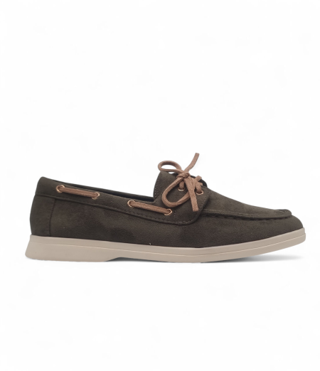 SUEDE LOAFER WITH LACE