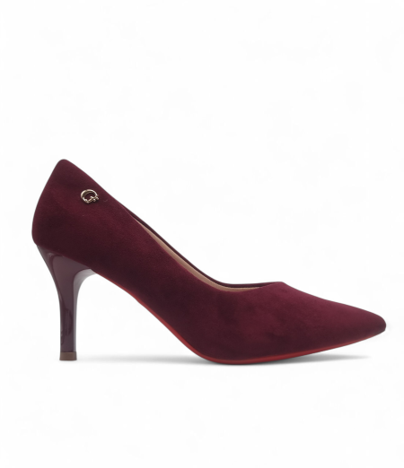 VELVET STILETTO HEEL