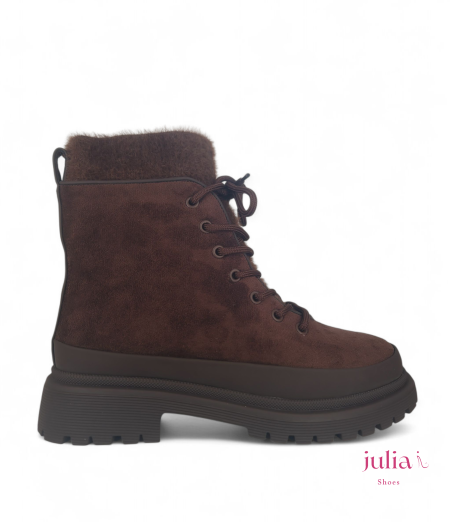 LACE-UP FAUX FUR BOOTS <br> <span class='text-color-warm'>sold-out </span>